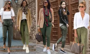Cómo combinar un pantalón verde militar para un look sorprendente