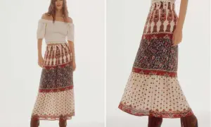 Falda midi estampada Cortefiel: estilo y comodidad que enamoran