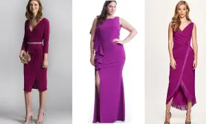 Con qué combinar un vestido morado para lucir espectacular y elegante