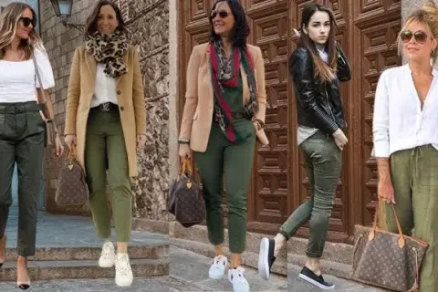 Cómo combinar un pantalón verde militar para un look sorprendente