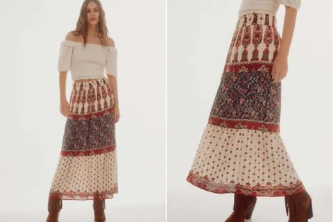 Falda midi estampada Cortefiel: estilo y comodidad que enamoran