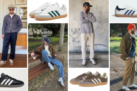 Outfits irresistibles para hombres con zapatillas adidas samba