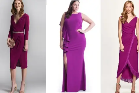Con qué combinar un vestido morado para lucir espectacular y elegante