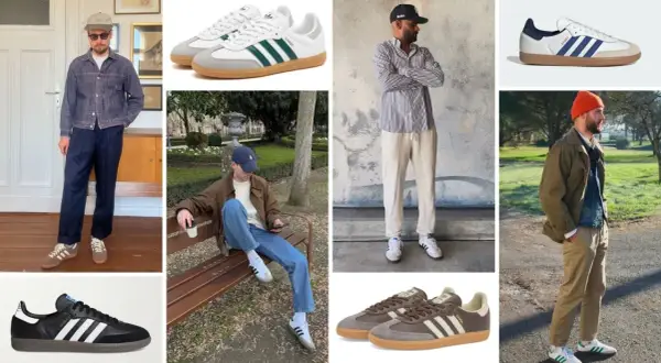 Outfits irresistibles para hombres con zapatillas adidas samba