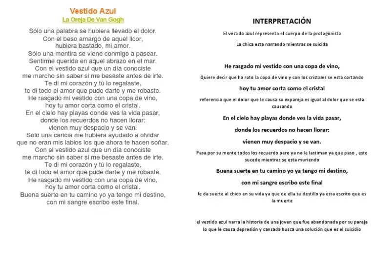 Letra de con el vestido azul: emoción y significado detrás de la canción