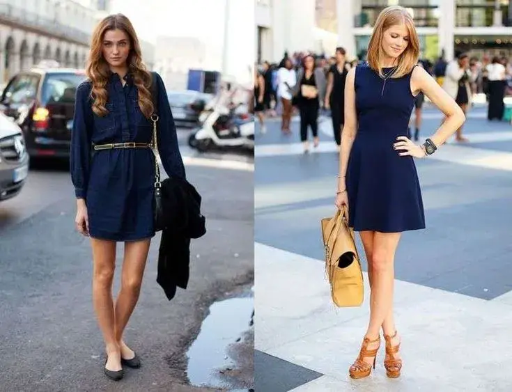 Los zapatos que arruinarían tu vestido azul marino y los mejores para combinar