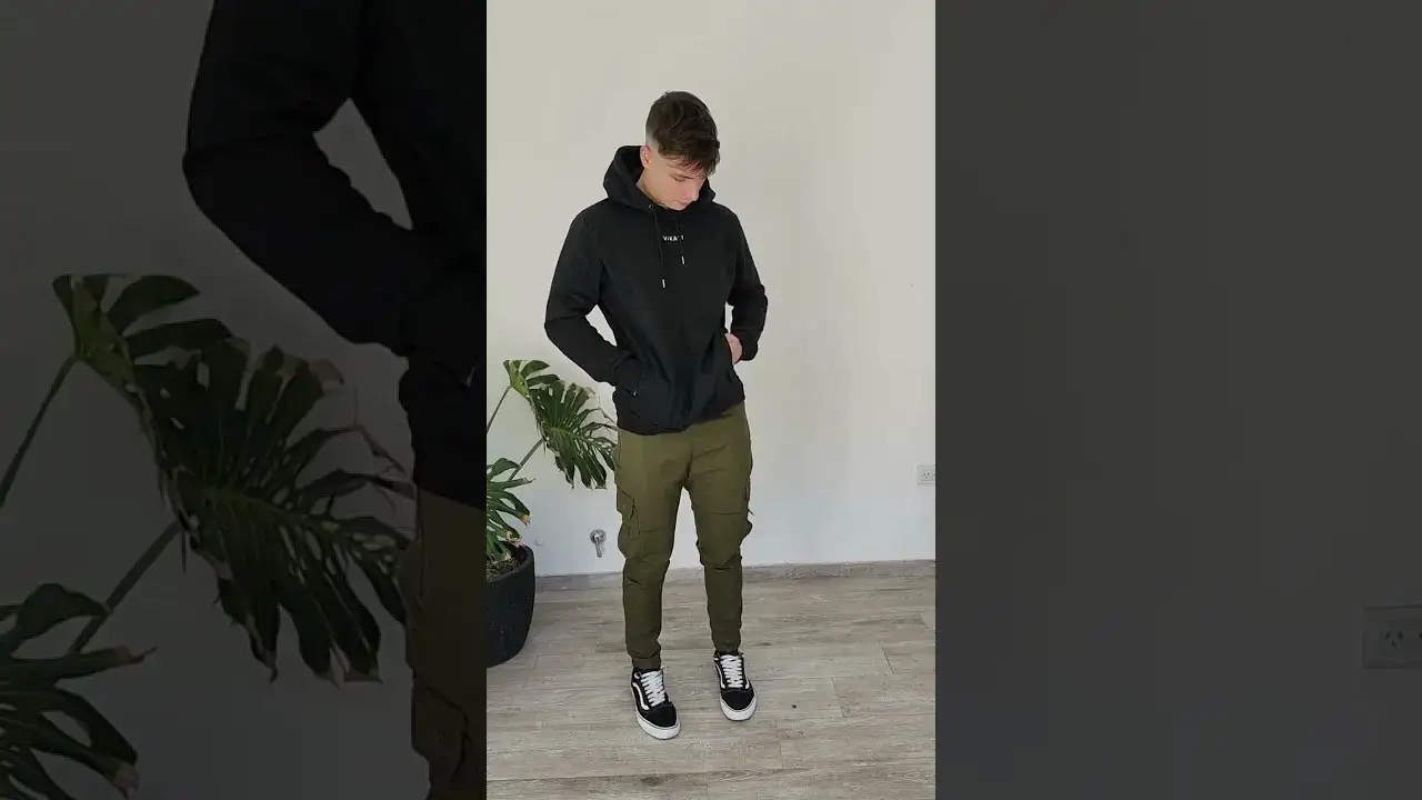 Zdjęcie Outfit perfecto para pantalón cargo verde hombre que debes probar